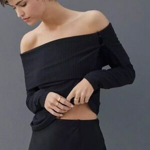 Anthropologie Ribbed Off-the-Shoulder Top